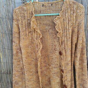 Ruffled Knit Multicolor Sweater - No Size. No Brand. - See Measurements